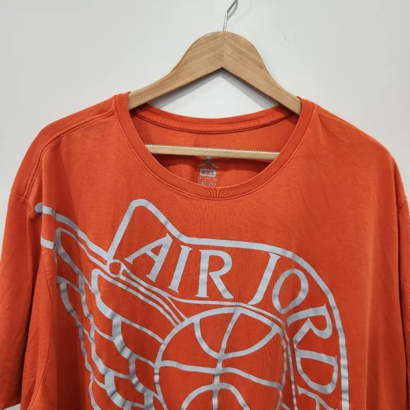 Nike Air Jordan Wingspan T-Shirt Logo Retro Wing Orange RARE TEE Jumbo Size 4XL - Picture 2 of 7